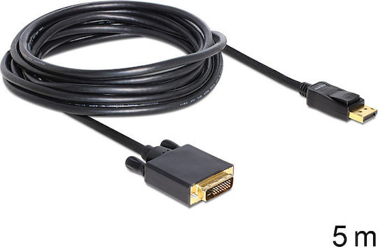 DeLock Kabel DVI-D-Stecker - DisplayPort-Stecker 5m Schwarz (82593)