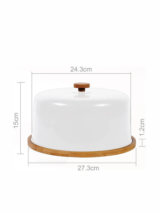 Ankor Cake Stand White 27.5x27.5x15cm