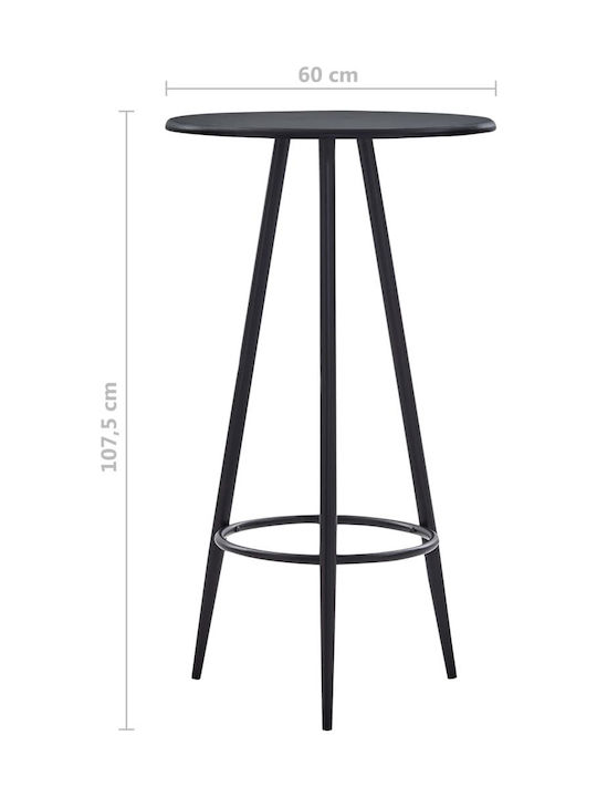 vidaXL Bar Set for Small Outdoor Spaces 3 Pieces Black