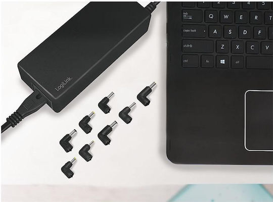 LogiLink Universal Φορτιστής Laptop 90W με Αποσπώμενο Καλώδιο Τροφοδοσίας και με σετ βυσμάτων