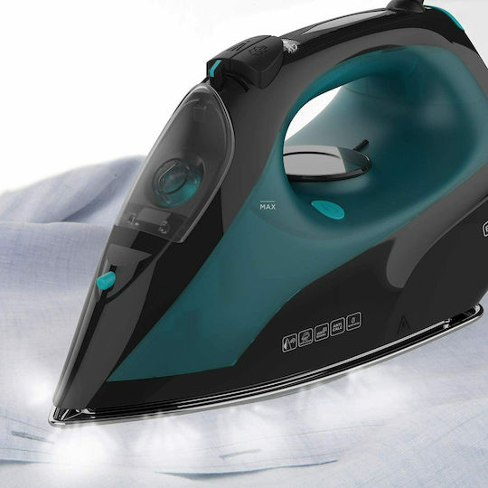 Black & Decker BXIR2403E ES9180170B Steam Iron 2400W with Ceramic Plate and Continuous Steam Supply 45g/min