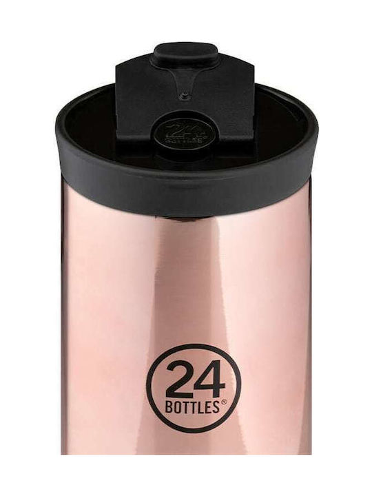 24Bottles Travel Tumbler Δοχείο Φαγητού Inox Θερμός Ροζ 350ml