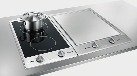 Miele Domino Κεραμική Εστία με Πλαίσιο Αυτόνομη με Λειτουργία Κλειδώματος 28.8x50εκ.