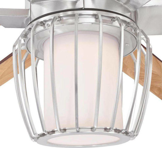 Westinghouse Willa Ανεμιστήρας Οροφής 153cm με Φως Καφέ / Ασημί
