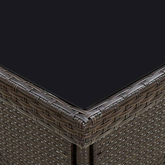 Tisch 120x120x75cm Brown