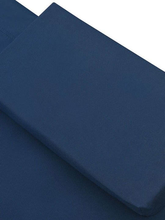 Liegestuhl-Bett Doppel Aluminium mit Textilene-Stoff Blue 200x173x45cm.