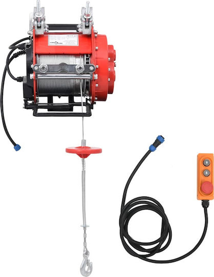 vidaXL Electric Hoist for Weight Load up to 500kg Red