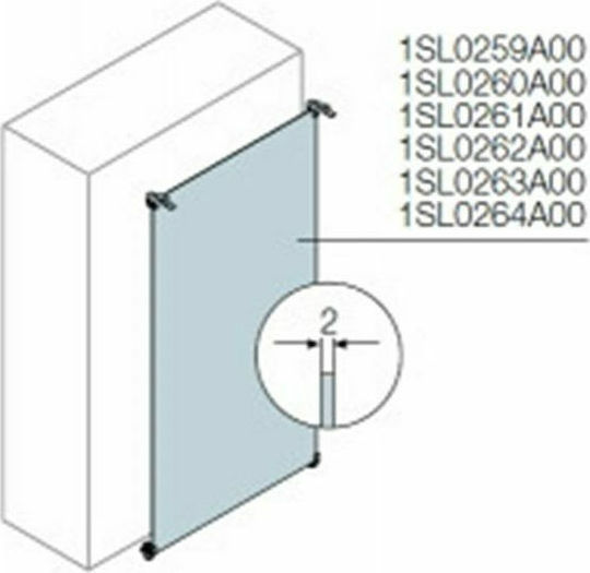 Abb Gemini No3 Placă de suport Panou Electric 585x360mm 24283