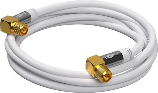 Goobay Καλώδιο Δορυφορικής F-Connector männlich - F-Steckverbinder männlich 2m (70483)