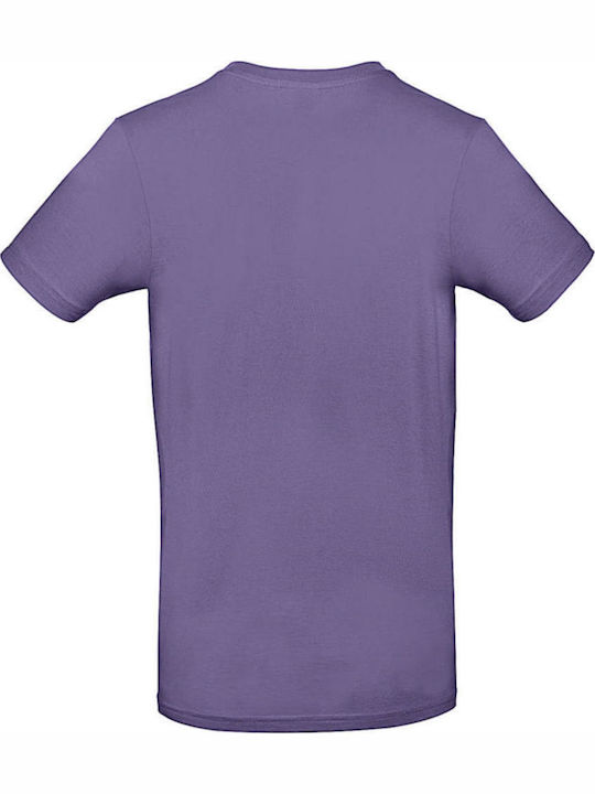 B&C E190 Ανδρικό Διαφημιστικό T-shirt Κοντομάνικο Millenial Lilac