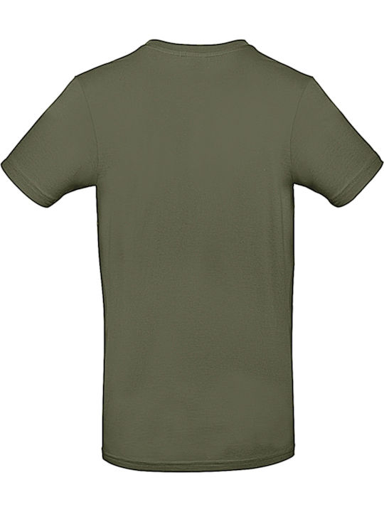 B&C E190 Ανδρικό Διαφημιστικό T-shirt Κοντομάνικο Urban Khaki