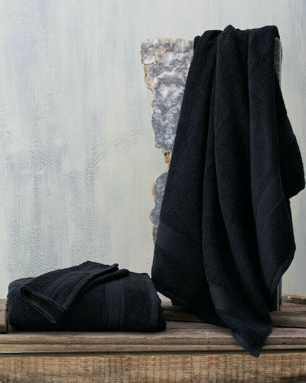 Rythmos Bath Towel Set 3pcs Illusion Black Weight 480gr/m²