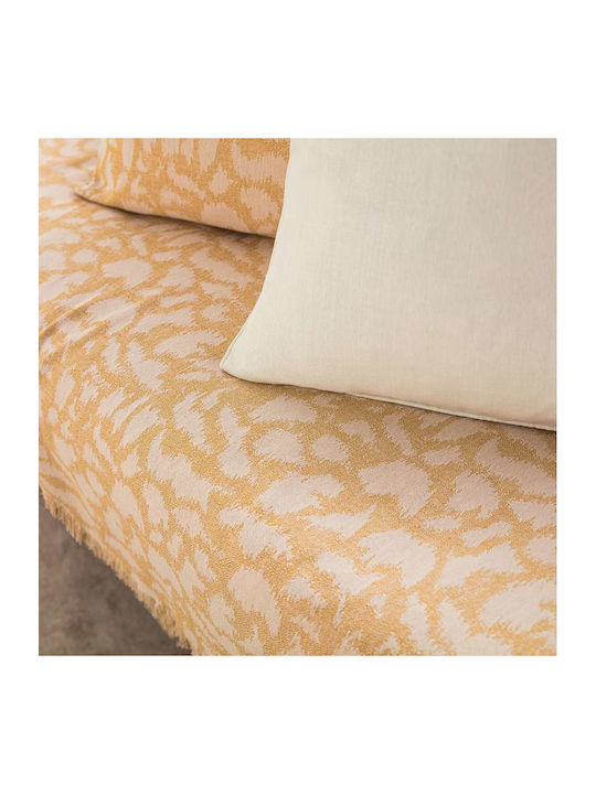 Gofis Home Ριχτάρι Πολυθρόνας Simone 180x180εκ. Mustard 458/04