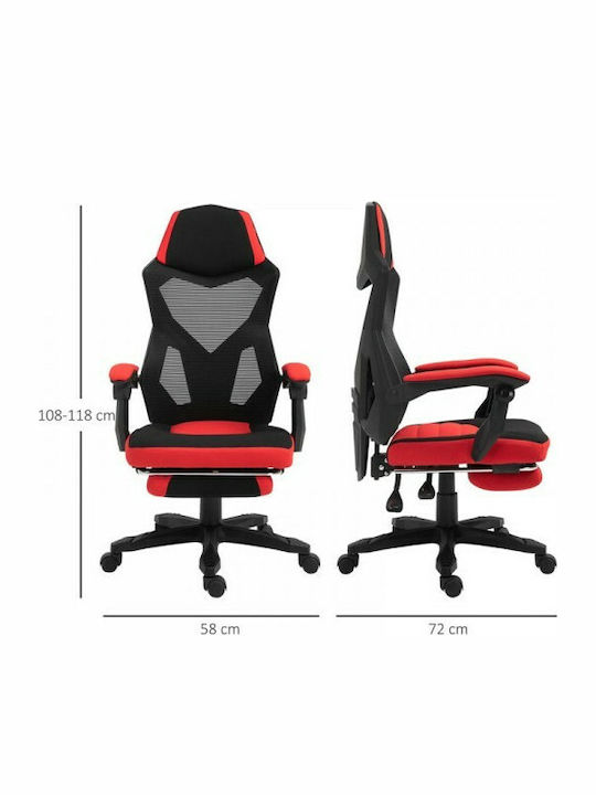 Vinsetto 921-233 Καρέκλα Gaming με Υποπόδιο Μαύρη