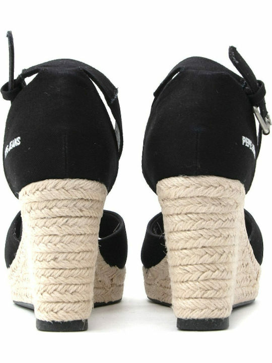 Maida Bass Platforme Dama Tip Espadrile Negre