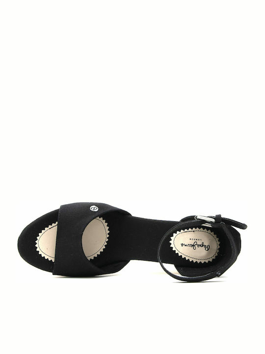 Maida Bass Platforme Dama Tip Espadrile Negre