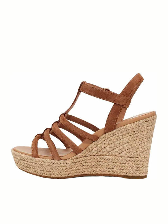 Cressida 1119952 Women's Suede Platform Shoes Tabac Brown 1119952-CTSD