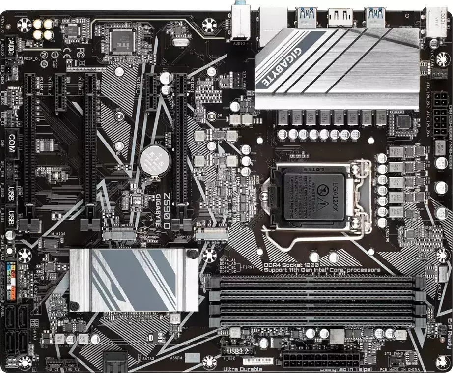 Gigabyte z590d настройка raid