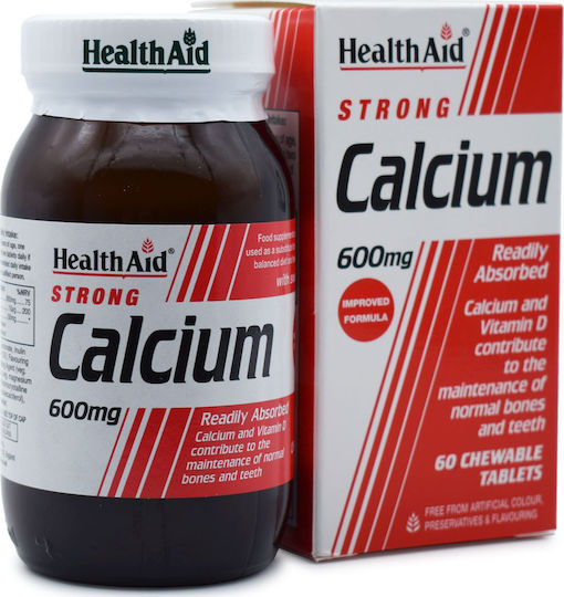 Health Aid Strong Calcium 600mg 60 Kautabletten