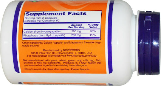 Now Foods Calcium Hydroxyapatite 120 κάψουλες