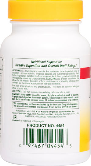 Nature's Plus Acti Zyme Gluten Free 90 veg. caps