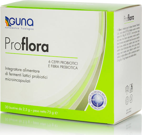 Guna Proflora Συμπλήρωμα με Προβιοτικά & Πρεβιοτικά 30 φακελίσκοι