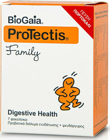BioGaia Protectis Family Probiotice pentru Adulți și Copii 7 pliculețe Portocaliu