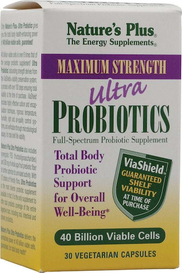 Nature's Plus Probiotics Ultra with Probiotics and Prebiotics 30 veg. caps