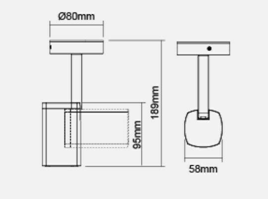 Megaman 17SM Megaman Single Spot with Socket GU10 in White Color Megaman 17SM Megaman Single Spot with Socket GU10 in White Color