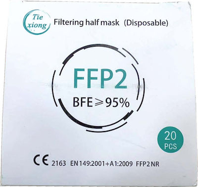 Tiexiong FFP2 Civil Protective Mask BFE >95% Schutzmaske FFP2 Schwarz 20Stück