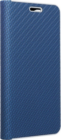Forcell Luna Carbon Книга Изкуствена кожа Син (Galaxy A20e)