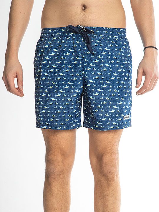 Paco & Co Men's Swimwear Bermuda Blue with Patterns