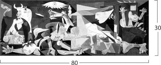 HomeMarkt Picasso Guernica Painting Copy of Pablo Picasso on Canvas 80x30cm