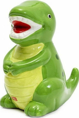 Legami Milano Dino Children's Money Box Ceramic Green 18.5x18.5x20.5cm