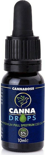 Cannaboss CannaDrops Premium Full Spectrum CBD Oil 5% 500mg 10ml