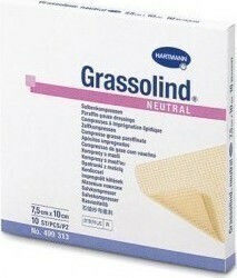 Hartmann Grassolind Neutral Αυτοκόλλητες Γάζες 10x7.5cm 10τμχ