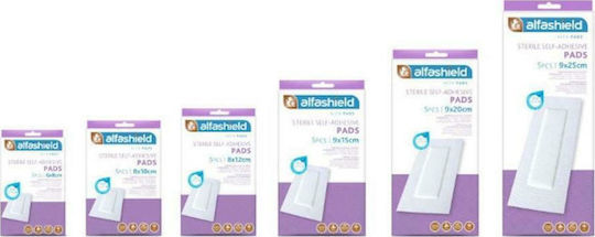 Alfashield Sterilisiert Selbstklebende Bandagen Alfa Pads Classic 8x10cm 5Stück