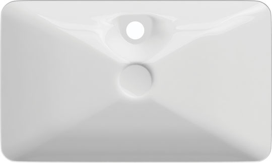 Isvea Sistema Y Επικαθήμενος Νιπτήρας Πορσελάνης 65x40x12.5cm Λευκός