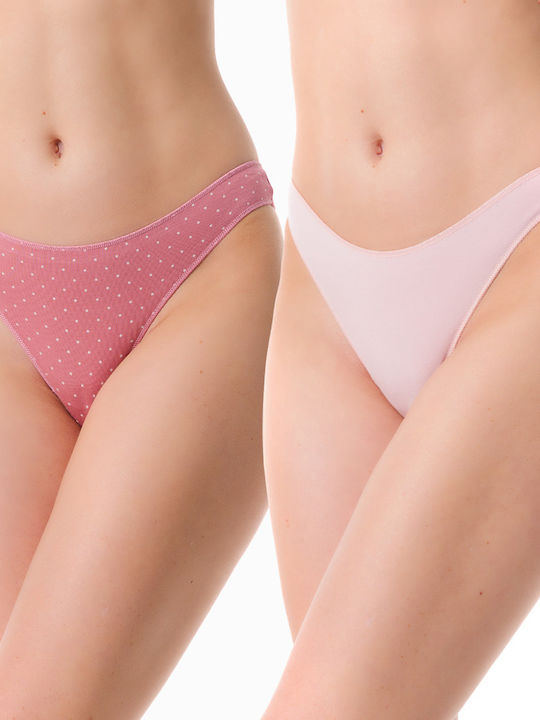 Minerva Fimelle Rio Γυναικεία Slip 2Pack Ροζ