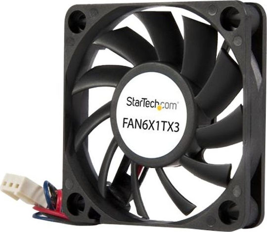 StarTech FAN6X1TX3 Gehäuselüfter 60mm mit Verbindung 3-polig 1Stück Schwarz