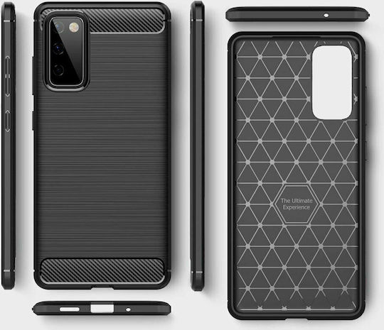 Hurtel Carbon Back Cover Σιλικόνης Μαύρο (Galaxy S20 FE)