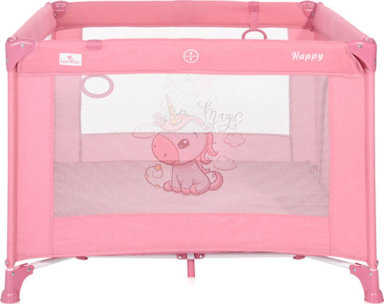 Lorelli Happy Game Zone Unicorn Park with Mattress Rose Velvet 100x100cm