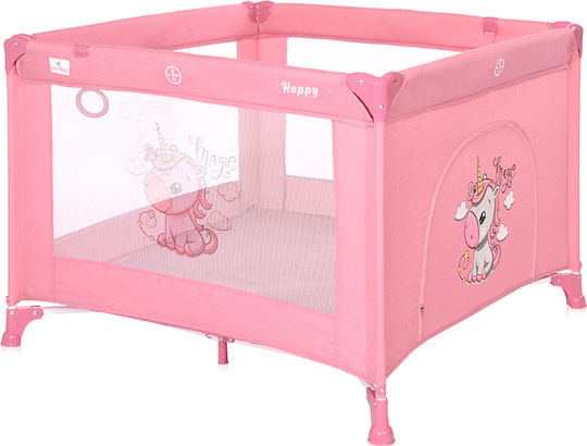 Lorelli Happy Game Zone Unicorn Park with Mattress Rose Velvet 100x100cm