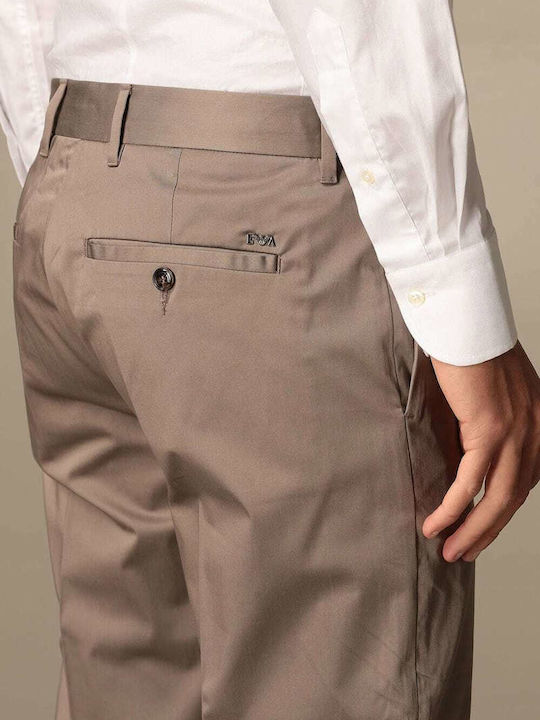 Trousers Suit Elastic in Slim Fit Beige