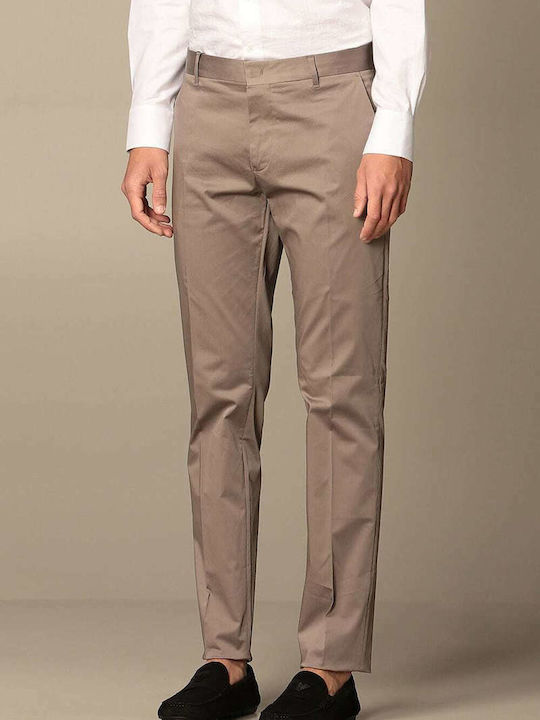 Trousers Suit Elastic in Slim Fit Beige