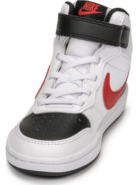 Court Borough Mid 2 Αθλητικά Παιδικά Παπούτσια με Σκρατς White / Black / University Red CD7783-110
