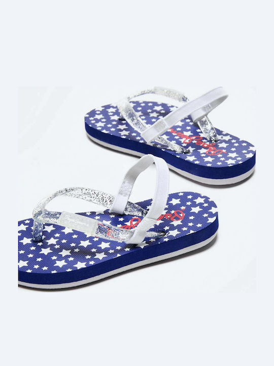 Șlapi pentru copii Flip Flops Albastru marin Stars