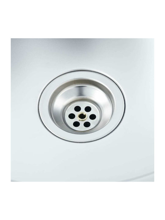 vidaXL Ένθετος Νεροχύτης Inox Brushed Μ75xΠ44cm Ασημί