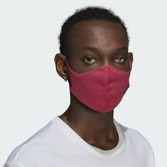 adidas Mască de protecție Țesătură M/L Wild Pink / Hazy Rose / Black H59843 3buc