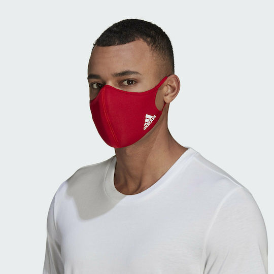 adidas Μάσκα Προστασίας Υφασμάτινη M/L Κόκκινη H52419 3τμχ
